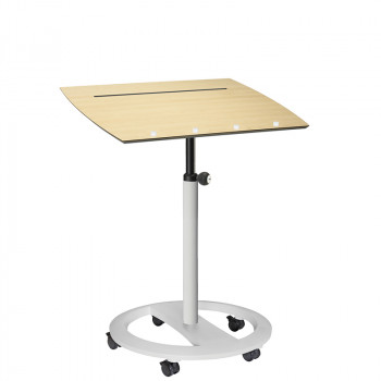 officeplus Sitz-Stehpult rolls drive R3-D2-12 Gestell lichtgrau Platte Ahorn-Dekor bei Buero-Ideen und Büro-GOERTZ in Darmstadt